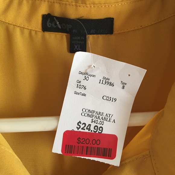 Bebop Sleeveless Button Up Dress in Mustard - Picture 4 of 5